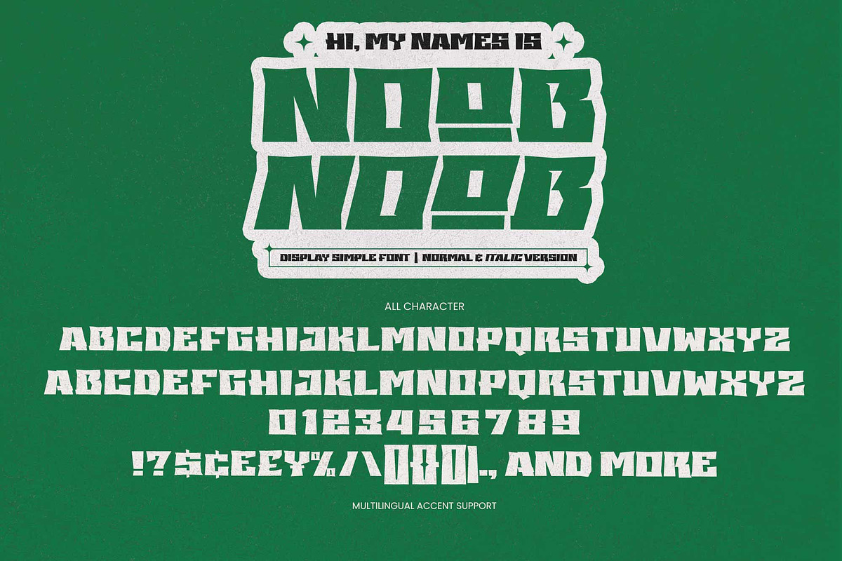 Noob – Display Simple, a Sans Serif Font by Gassstype (Photo 6 of 8)