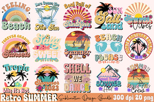 Retro Summer Sublimation Design Bun