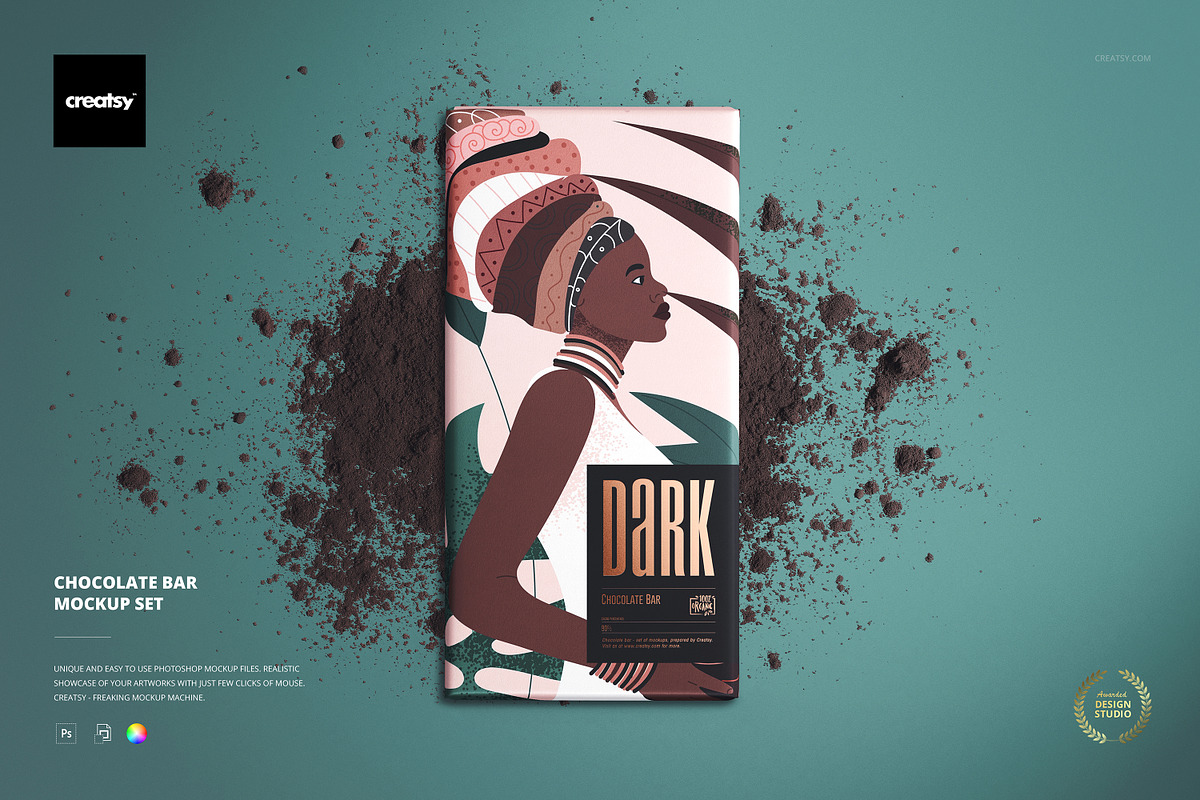 Chocolate Bar Mockup Set, a Packaging Mockup by creatsy2 (Photo 1 of 11)