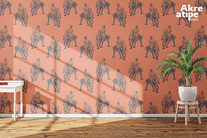 Western Cowboy Seamless Pattern Set