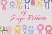 Whimsical Hand Drawn Award Ribbons, an Object Graphic by Take Care Creative (Thumbnail 4 of 10)