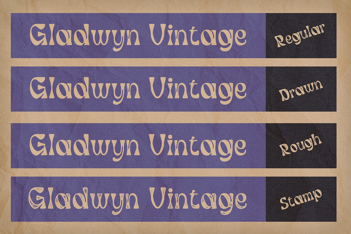Gladwyn Vintage, a Sans Serif Font by Craft Supply Co. (Photo 5 of 8)