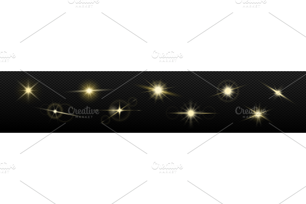 Yellow stars icon set. Space icons, an Illustration by skripnikbb