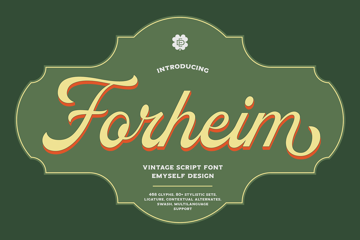 ED Forheim - Vintage Script, a Script Font by Emyself Design (Photo 1 of 12)