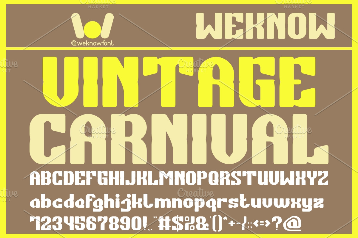 Vintage Carnival font, a Font by weknow (Photo 1 of 8)