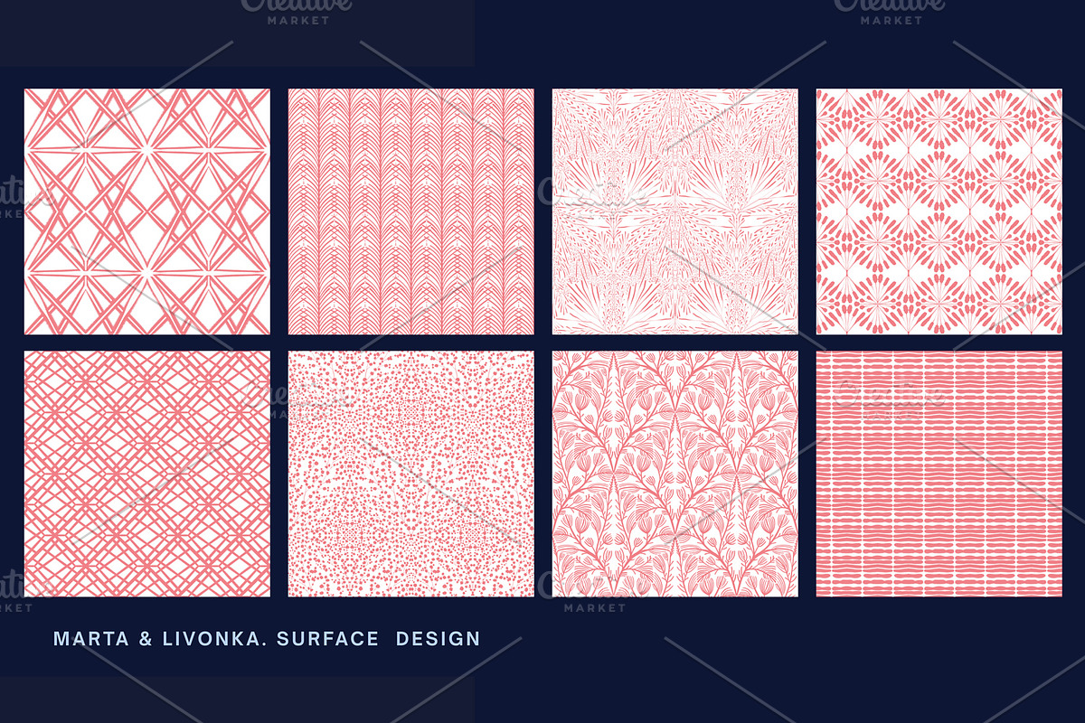Modern Seamless Patterns Bandle, a Pattern Graphic by Marta & Livonka (Photo 15 of 16)
