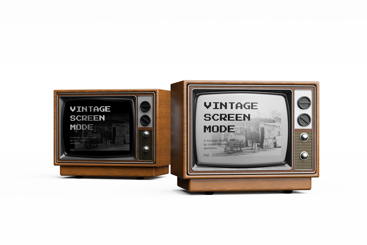 Retro TV Mockup, a Mockup by SLAB! Design (Photo 5 of 6)