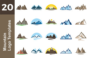 20 Logo Mountain Templates Bundle