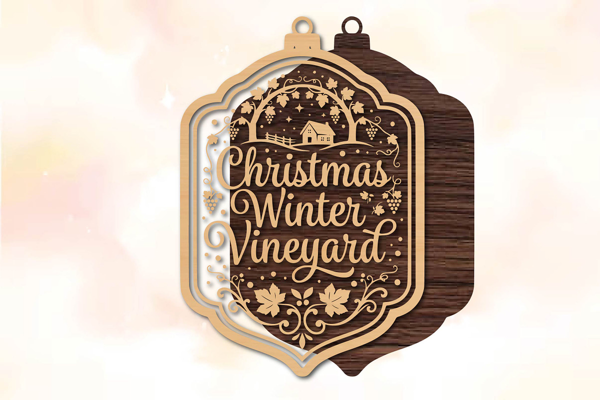 Christmas Winter Vineyard SVG, an Object Graphic by DreamPrint404 (Photo 2 of 3)