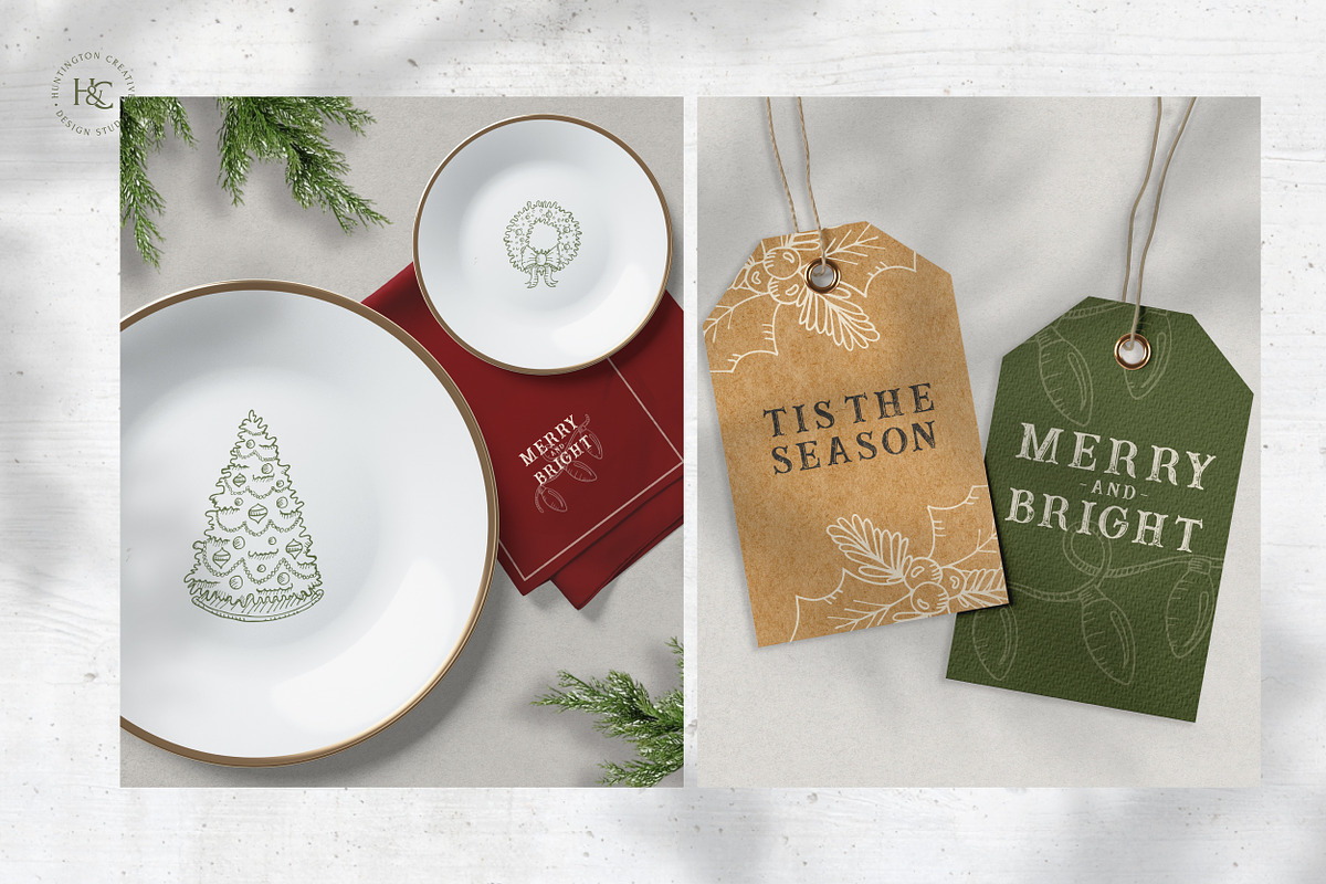 Hand Drawn Christmas Images, a Seasonal Illustration by H&C Drawings & Designs (Photo 6 of 15)