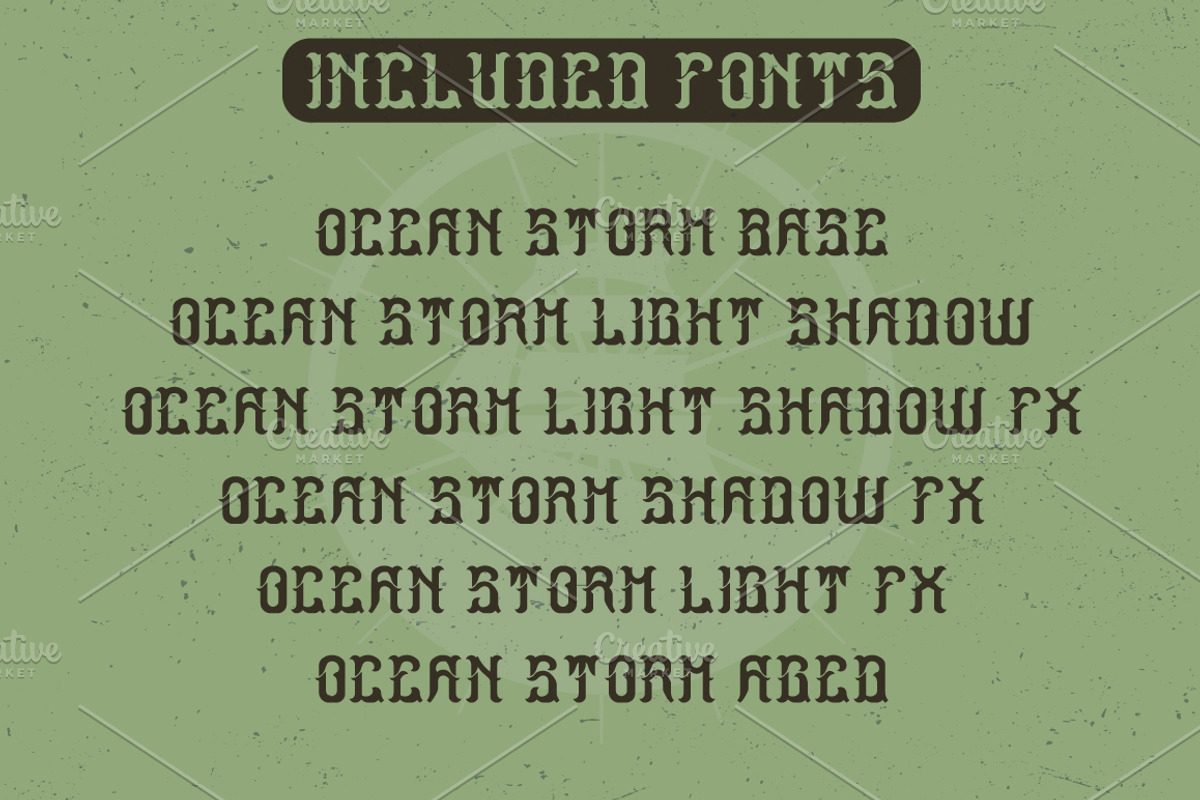Ocean Storm label font preview 5