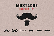 Vintage Mustache Clipart Set, an Icon by P.F. Creative Lab (Thumbnail 1 of 3)