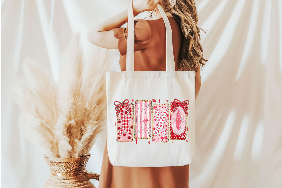 Preppy XOXO Valentine PNG, an Illustration by Designking (Photo 5 of 6)