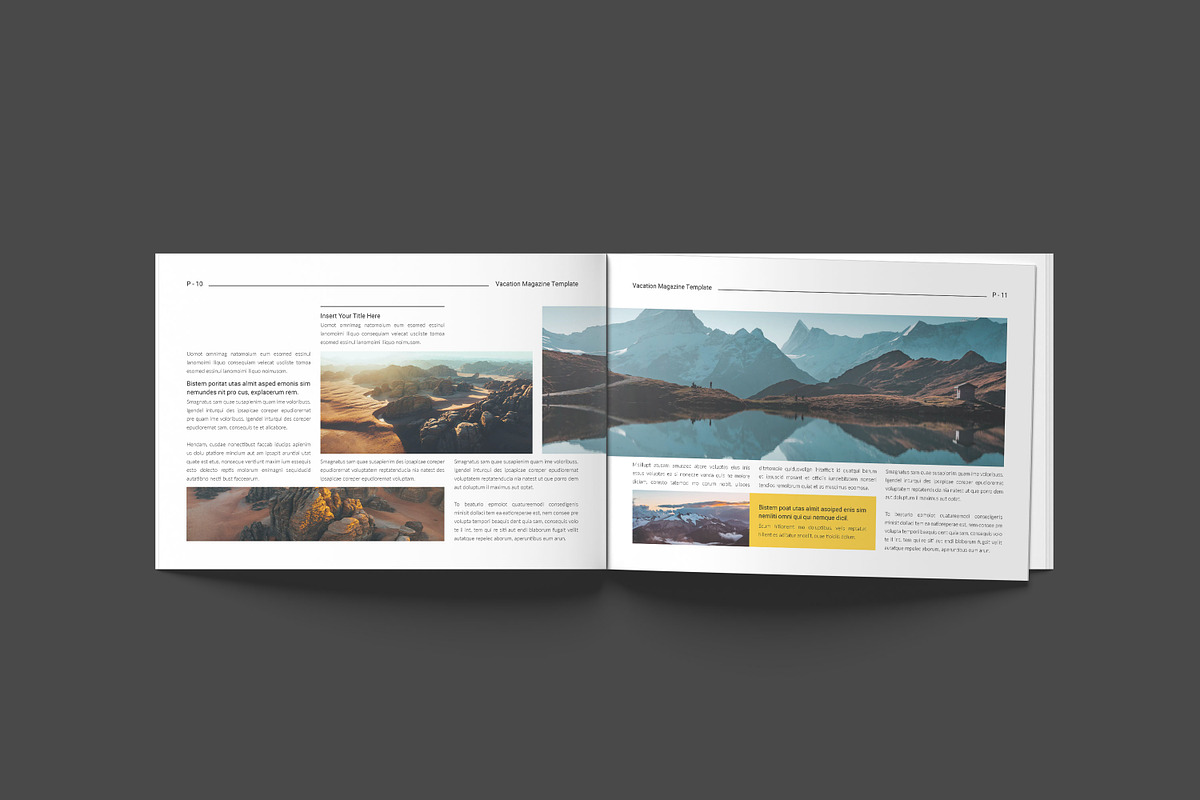 Travel & Vacation Magazine Landscape preview 6