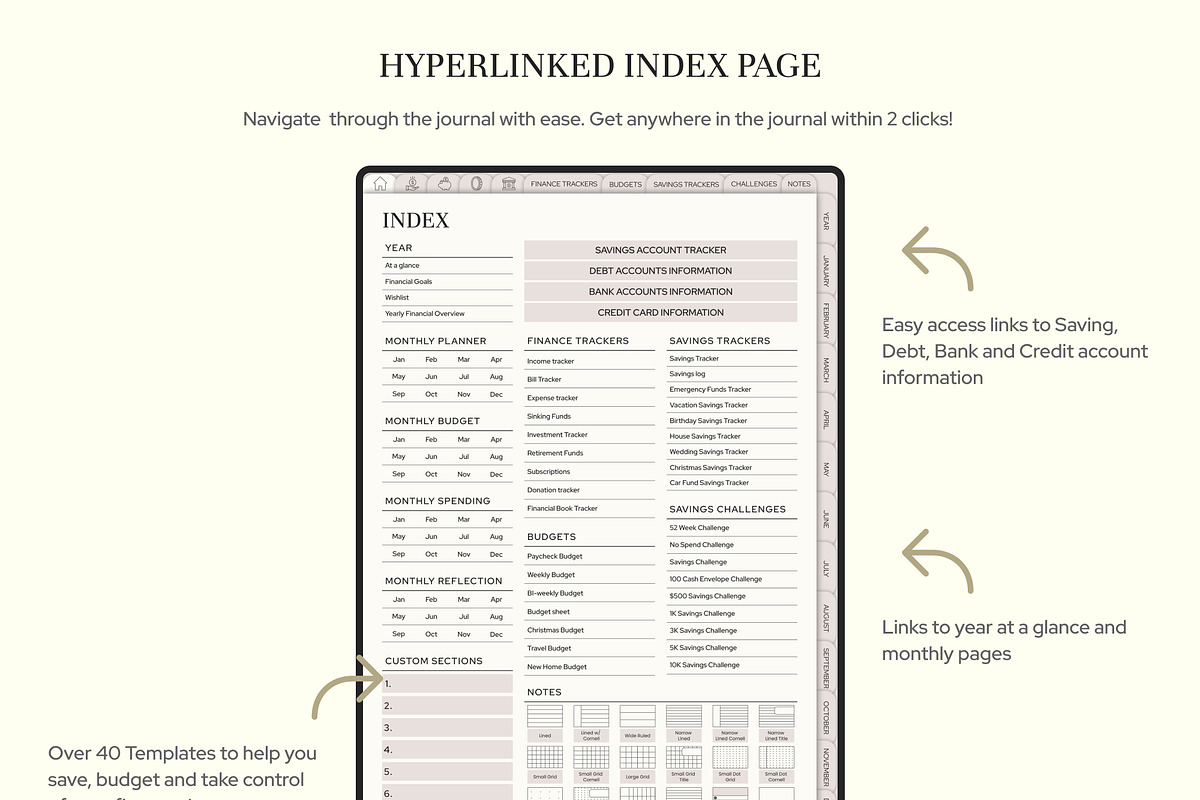 Boho Digital Budget Planner, a Templates & Theme by Digital_Mind (Photo 2 of 10)