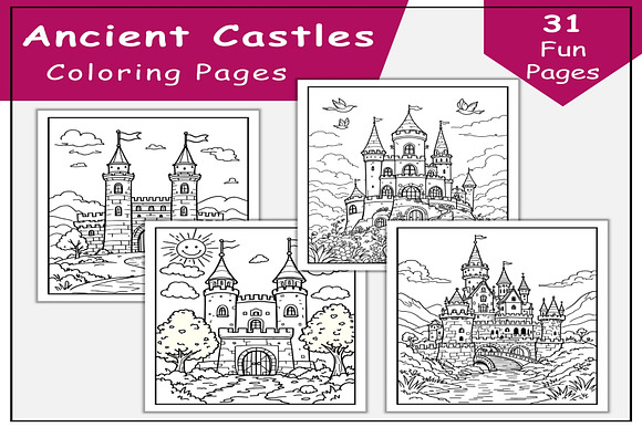 Historical Castles Coloring Pages