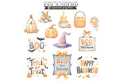 Halloween Animals Clipart Watercolor, an Animal Illustration by CharmClipart (Thumbnail 6 of 8)