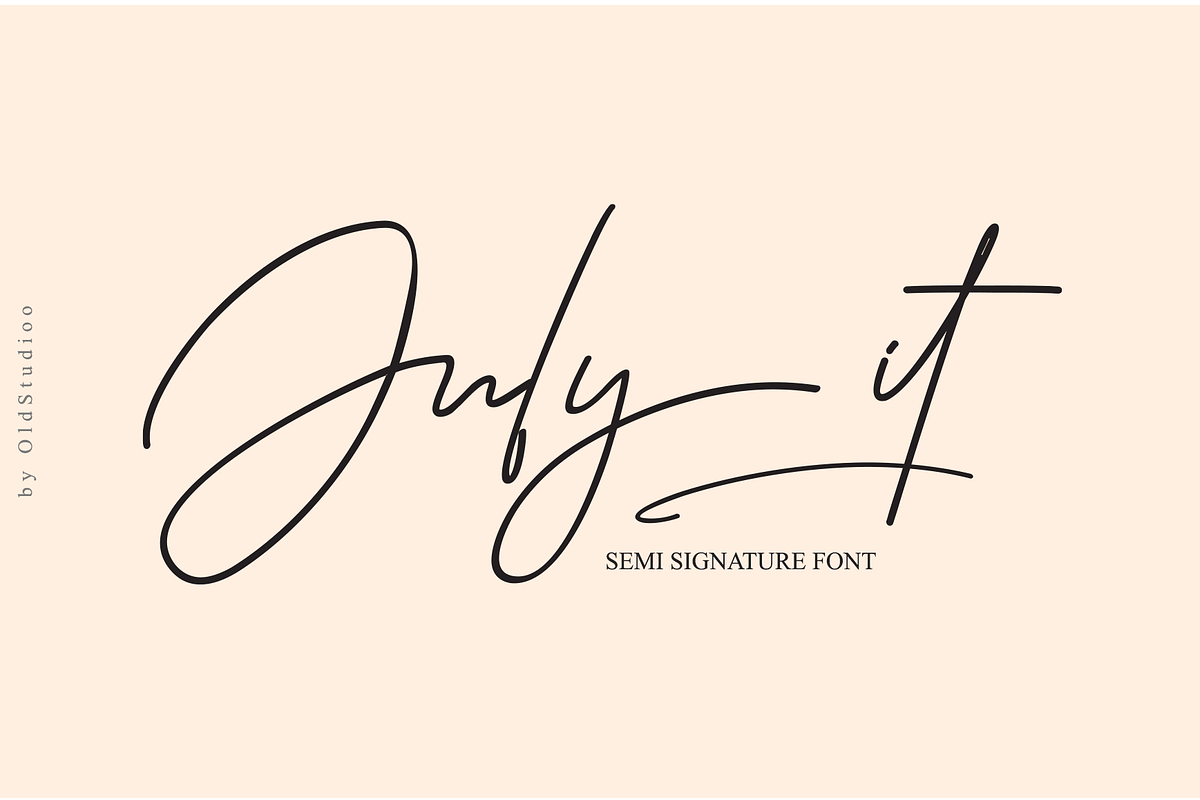July it // Semi Signature Font