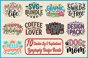 Inspirational Quotes SVG Bundle, an Object Illustration by Artivon