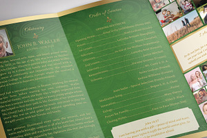 Green Gold Legal Trifold Funeral