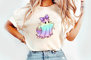 Halloween Neon Ghost Png, an Illustration by Watercolor design (Thumbnail 2 of 3)