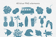 Aloha Hawaii vector illustrations, a Pattern Graphic by Mari_Caliart (Thumbnail 2 of 10)