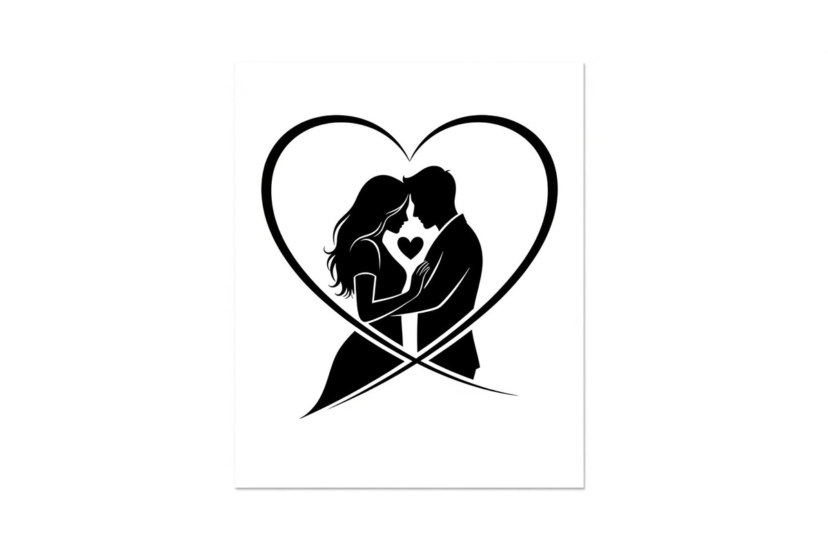 Couple Love Heart Silhouette Bundle, an Illustration by Amazin_art (Photo 45 of 51)