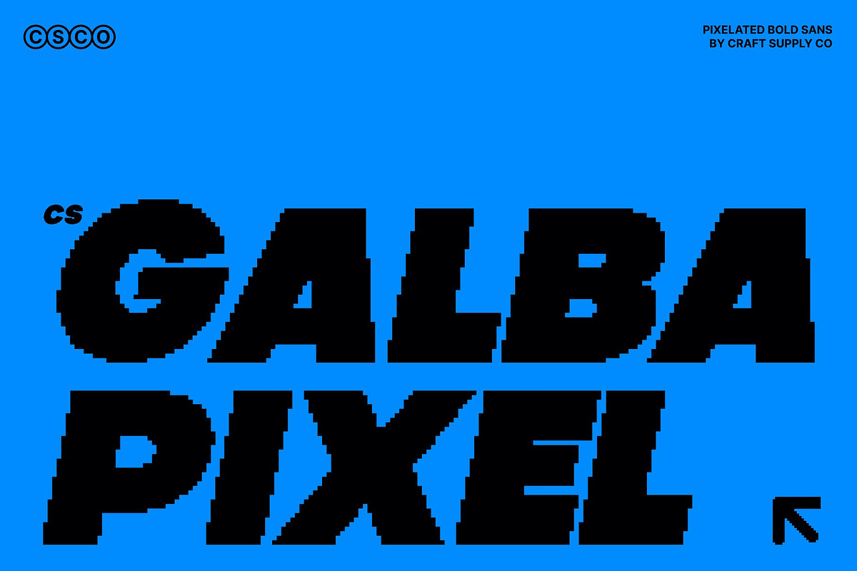 CS Galba Pixel, a Sans Serif Font by Craft Supply Co. (Photo 1 of 7)