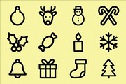 Christmas Vector Illustration, an Outline Icon by Vectorium Studio (Thumbnail 1 of 2)