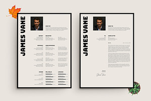 Modern Resume Cover Letter Template, a Resume Template by PixelStudio