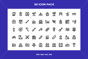 Adventure icons, an Outline Icon by Wencory