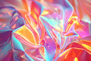 Iridescent background showcasing vibrant colors and dynamic textures in artisti, a Photo by AlyaAnd