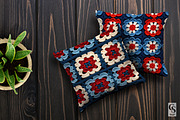 Red Blue Square Crochet Patterns, a Pattern Graphic by Creative Store (Thumbnail 4 of 5)