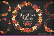 Floral Vector Wreaths in Autumn, an Illustration by Amanda Ilkov (Thumbnail 2 of 4)