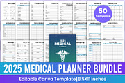 2025 Medical Planner Bundle Canva, a Stationery Template by Mustafiz (Thumbnail 1 of 7)
