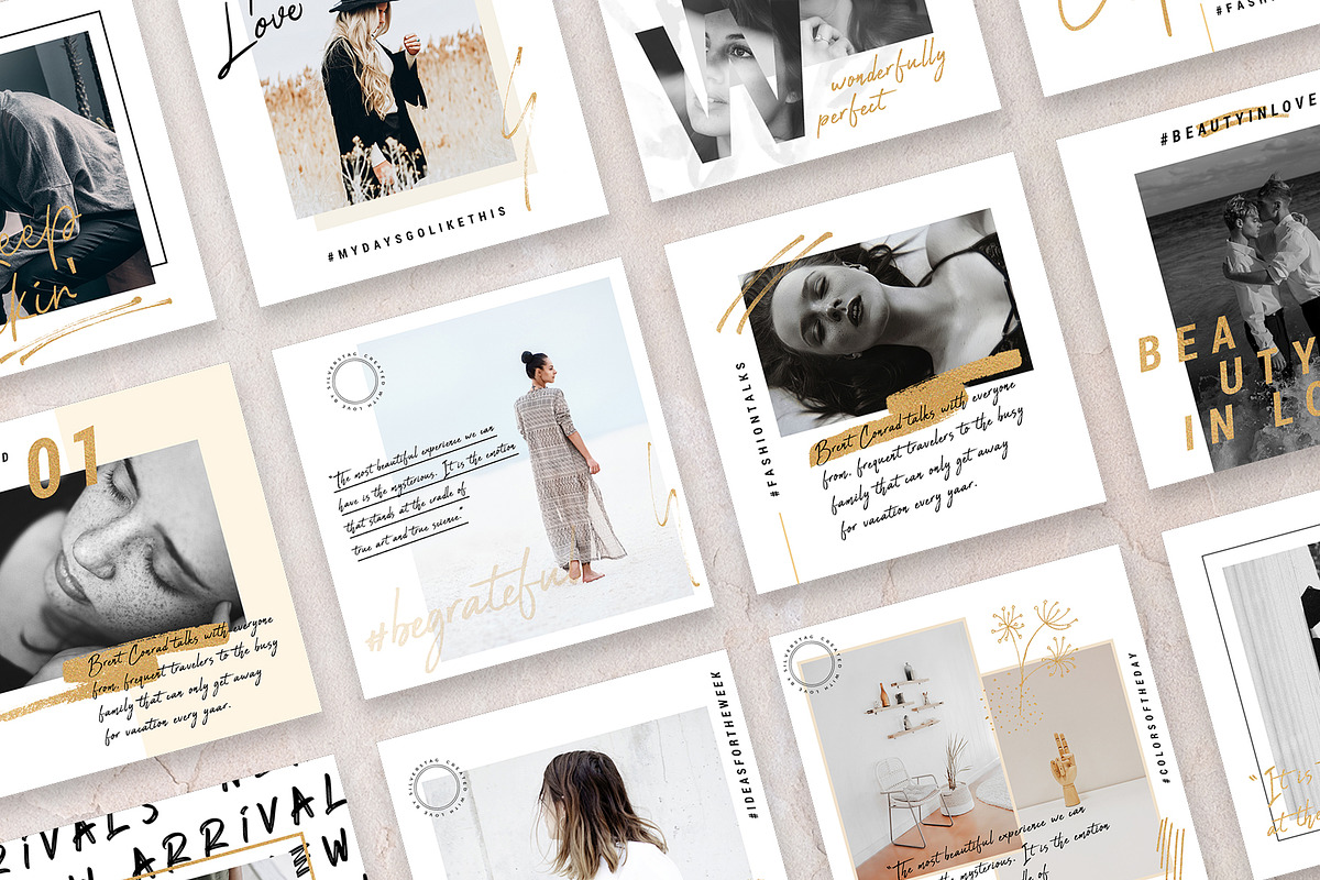 #InstaGold Animated Instagram Posts, a Social Media Template by SilverStag Type Foundry (Photo 3 of 15)