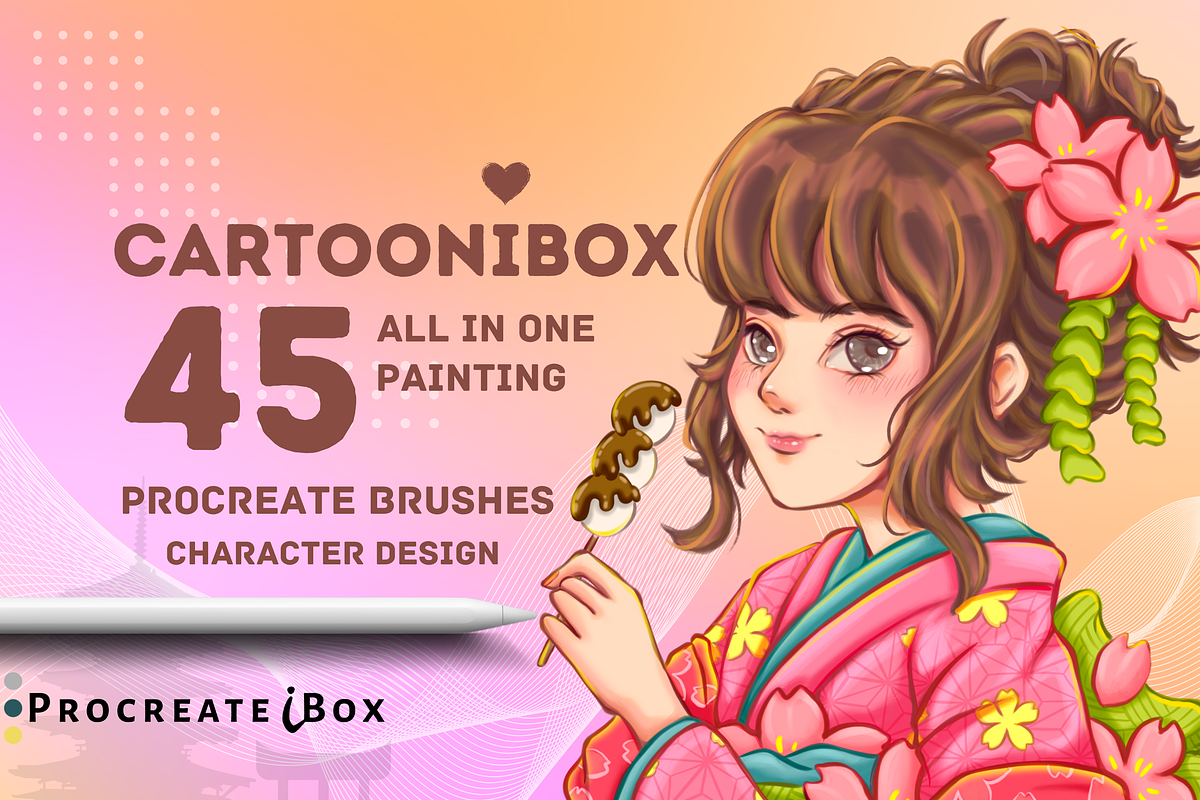 Cartoon iBox Procreate Brushes, a Brush Add-On by ProcreateiBox