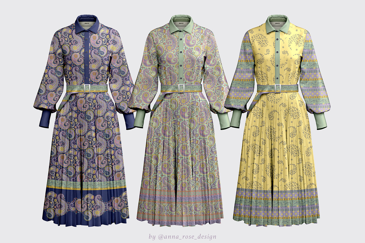 Boho Paisley Patterns & Motifs, a Pattern Graphic by Rose Design (Photo 2 of 13)