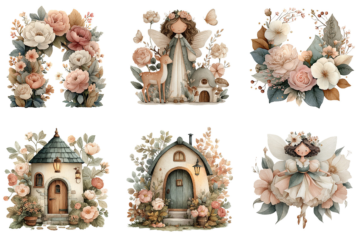 Magical Garden Fairies Clipart, an Illustration by Sublimation Artist (Photo 5 of 7)