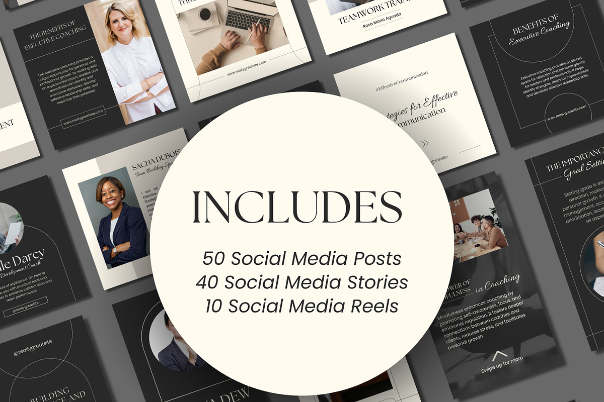 100 Elegant Coaching Templates Canva, a Templates & Theme by TemplateCastleStore (Photo 3 of 10)