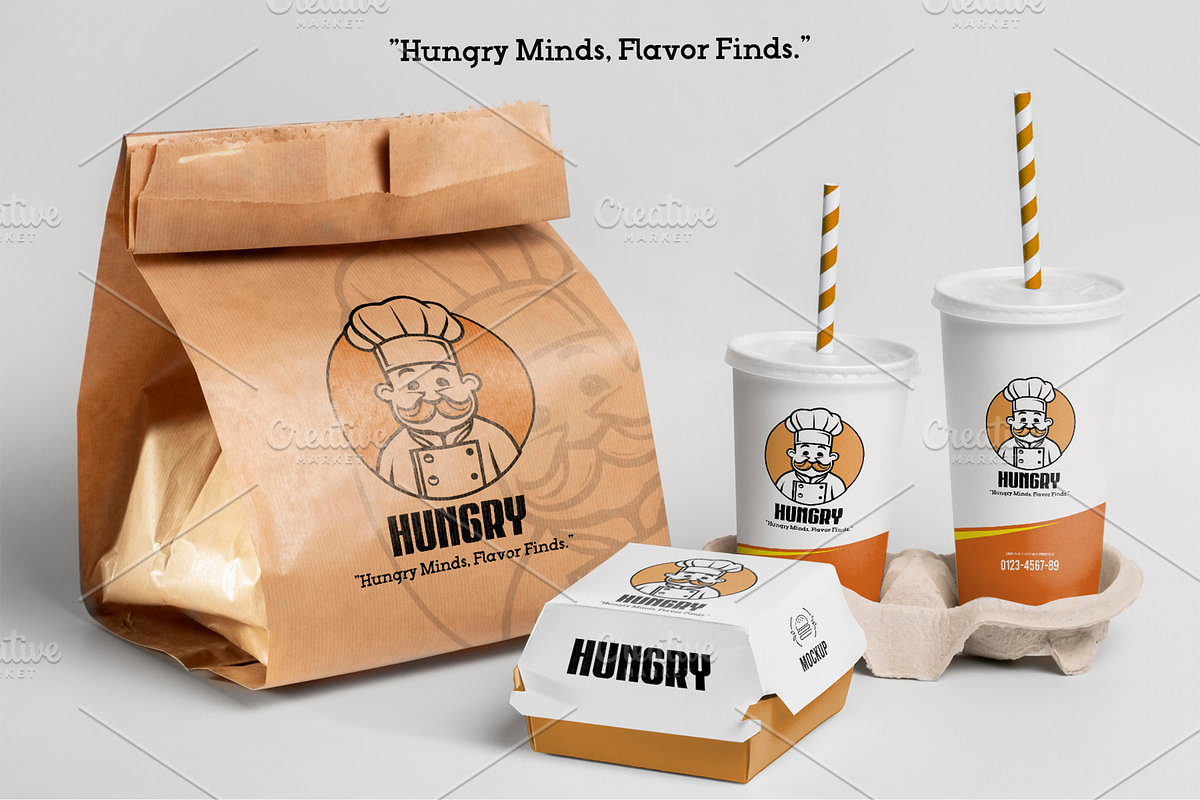Food Logo Branding Design, a Branding & Logo Template by AyyazMomin (Photo 8 of 8)
