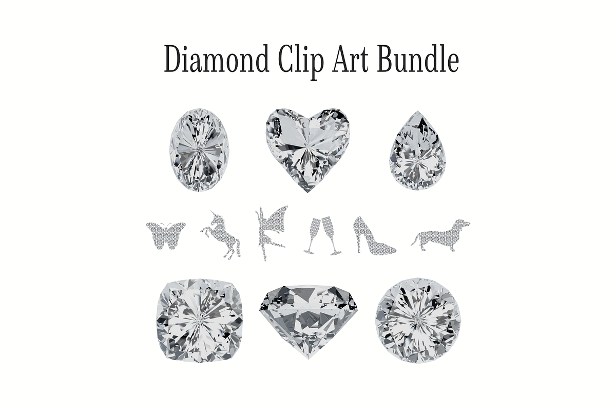 Luxury Diamond Clipart Bundle, an Object Graphic by 3PointsCreative (Photo 1 of 5)