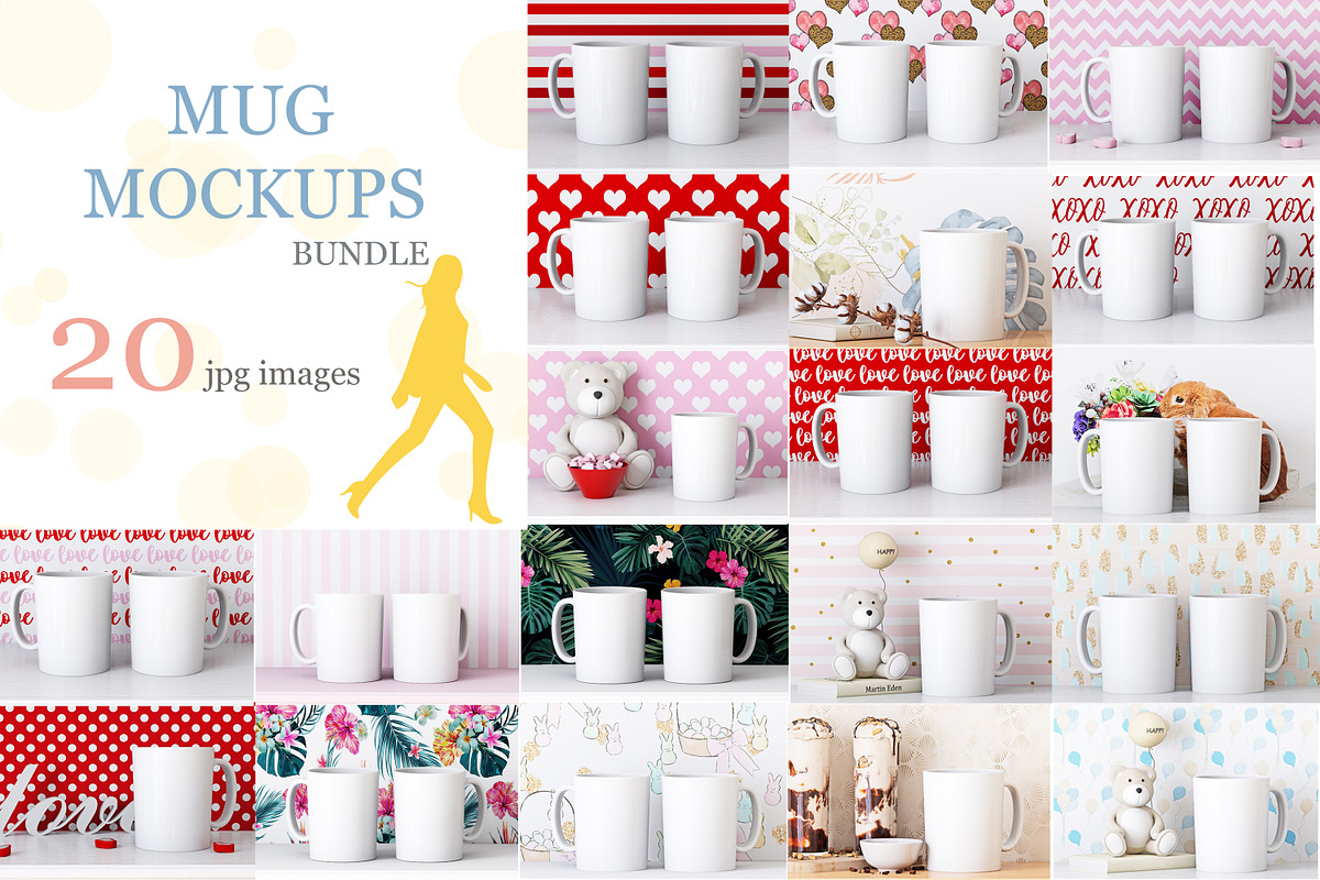 Mug Mockup Bundle (jpg) - 44, a Print Template by Mockup Shop (Photo 1 of 6)
