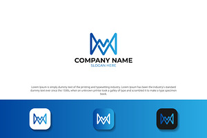 Letter m m initial logo design