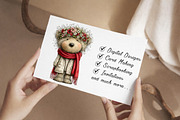 Whimsical Spring Teddy Bear Clipart, an Illustration by Libby Wishes (Thumbnail 2 of 7)