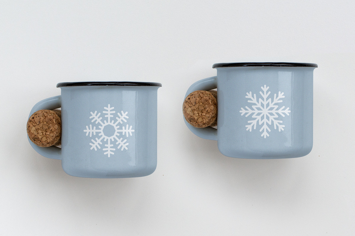 Winter snow flakes. Xmas icons set, an Object Illustration by Good Studio (Photo 6 of 12)