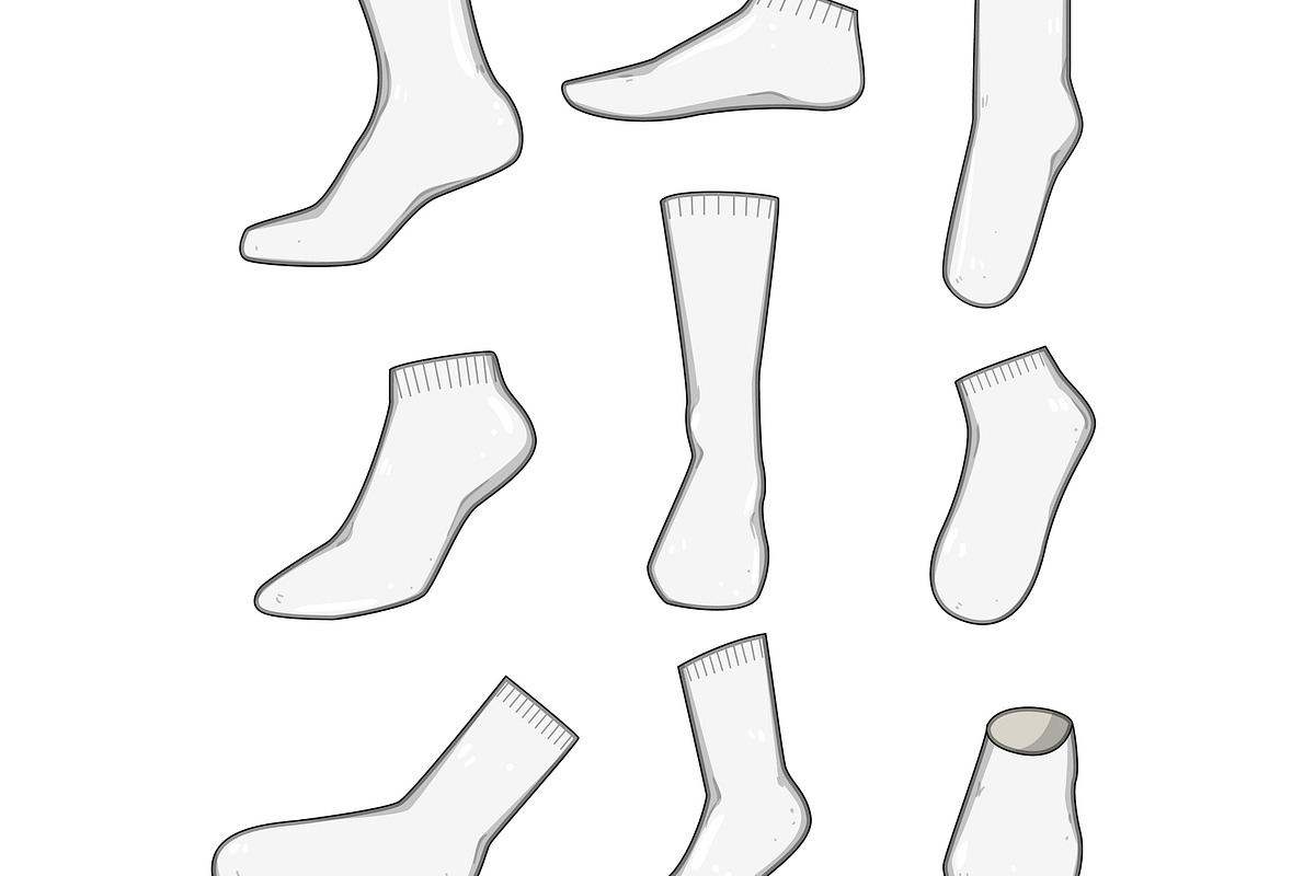 White socks collection mock up, an Object Graphic by pikepicture (Photo 2 of 3)
