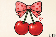 Valentine Cherry Bow Png, an Illustration by DreamPrint404 (Thumbnail 1 of 8)
