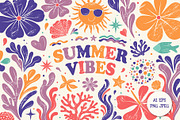 Tropical Summer Vector Clipart, an Illustration by Hanna's ArtLab (Thumbnail 1 of 7)