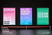 Gallery Screens Mockup, an Advertising Mockup by Permadi Creative (Thumbnail 1 of 2)